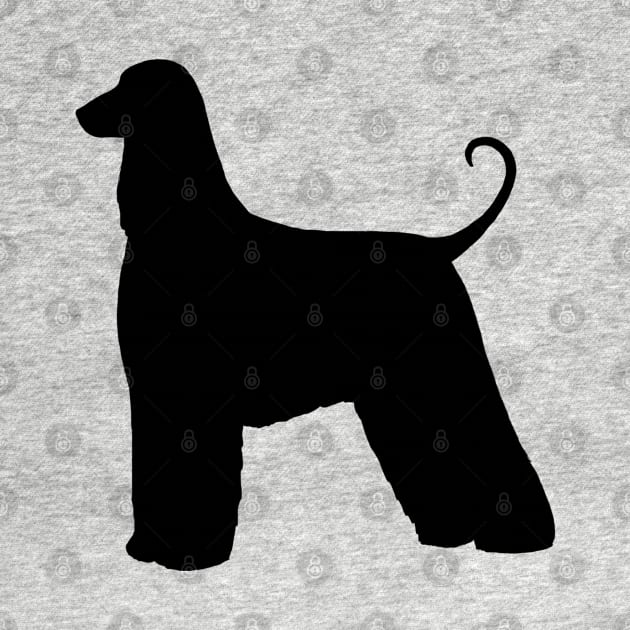 Afghan Hound Dog Breed Silhouette by Coffee Squirrel